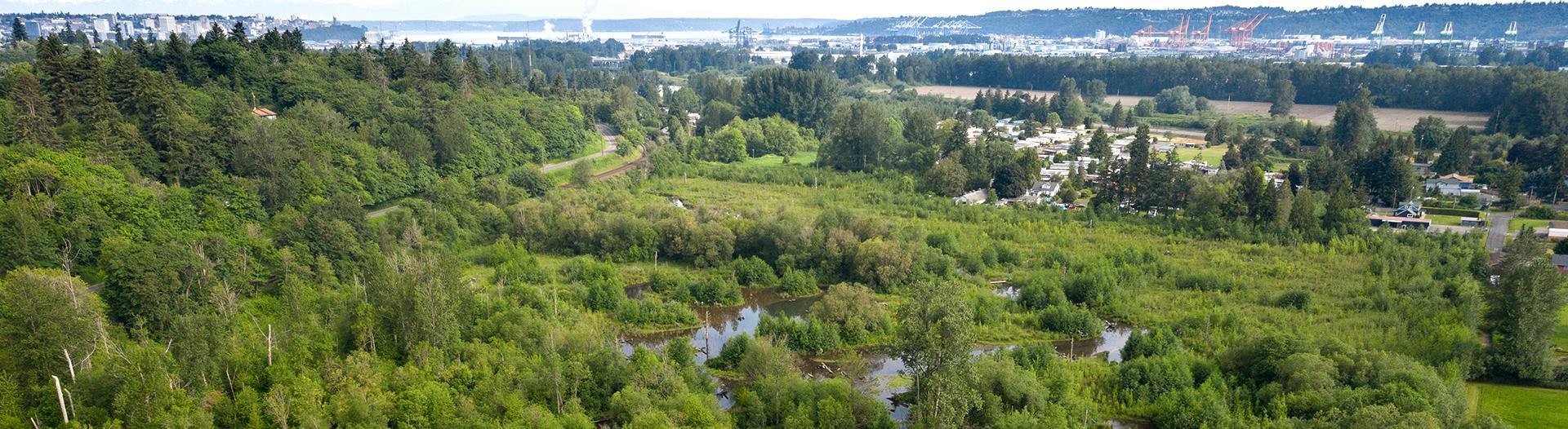 aerial photo of habitat site